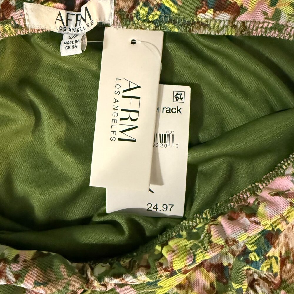 NWT - AFRM Los Angeles - Floral Pencil Skirt - Size Small - Olive Ditsy - Picture 3 of 3